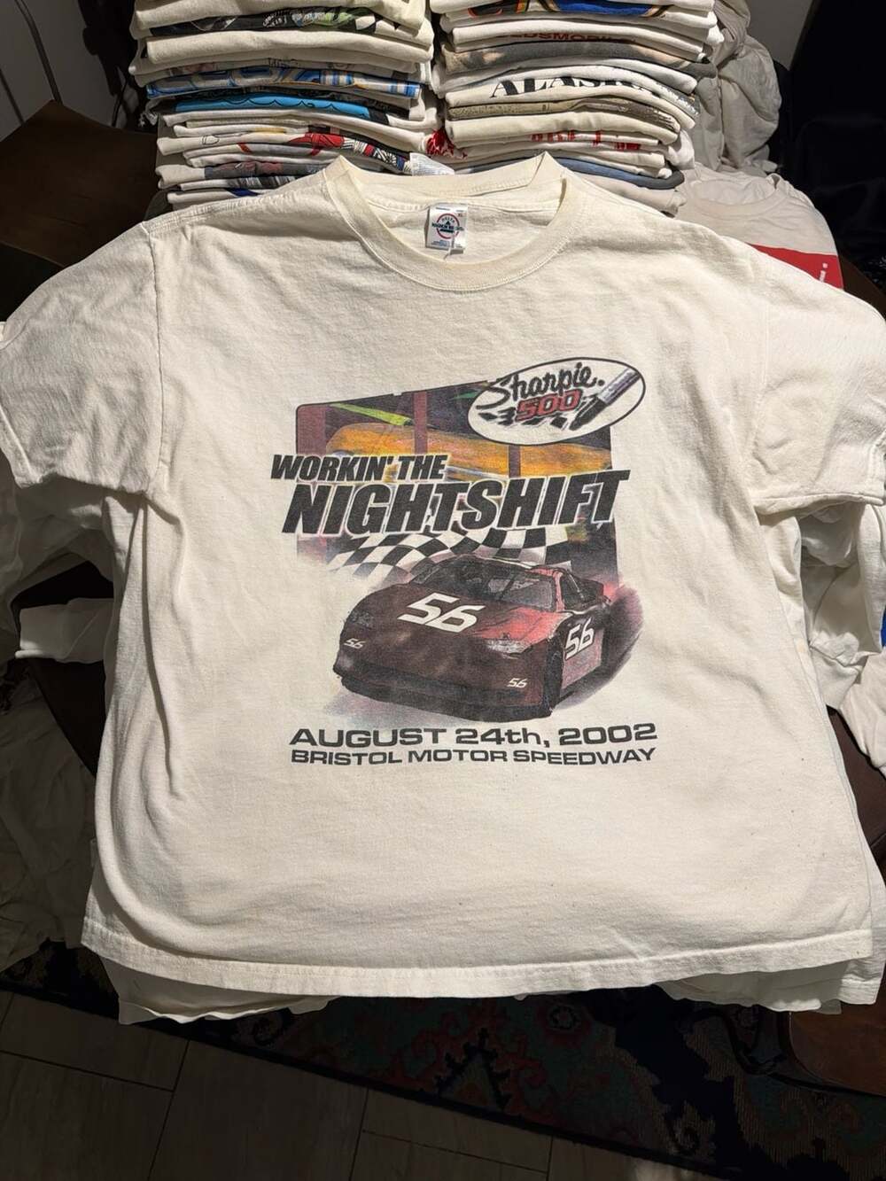 Vintage 2002 NASCAR Sharpie 500 Workin' the Nightshift Bristol Tee XL